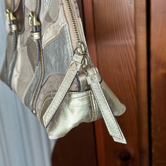 Coach Metallic Patchwork Shoulder Bag